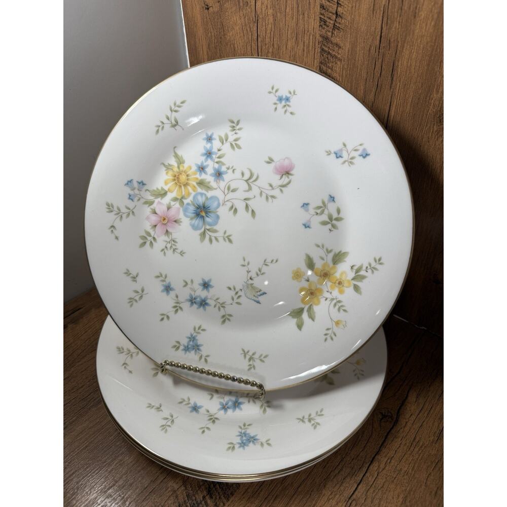 Royal Doulton Elegy Dinner Plates Set Of Four Flowers And Butterflies